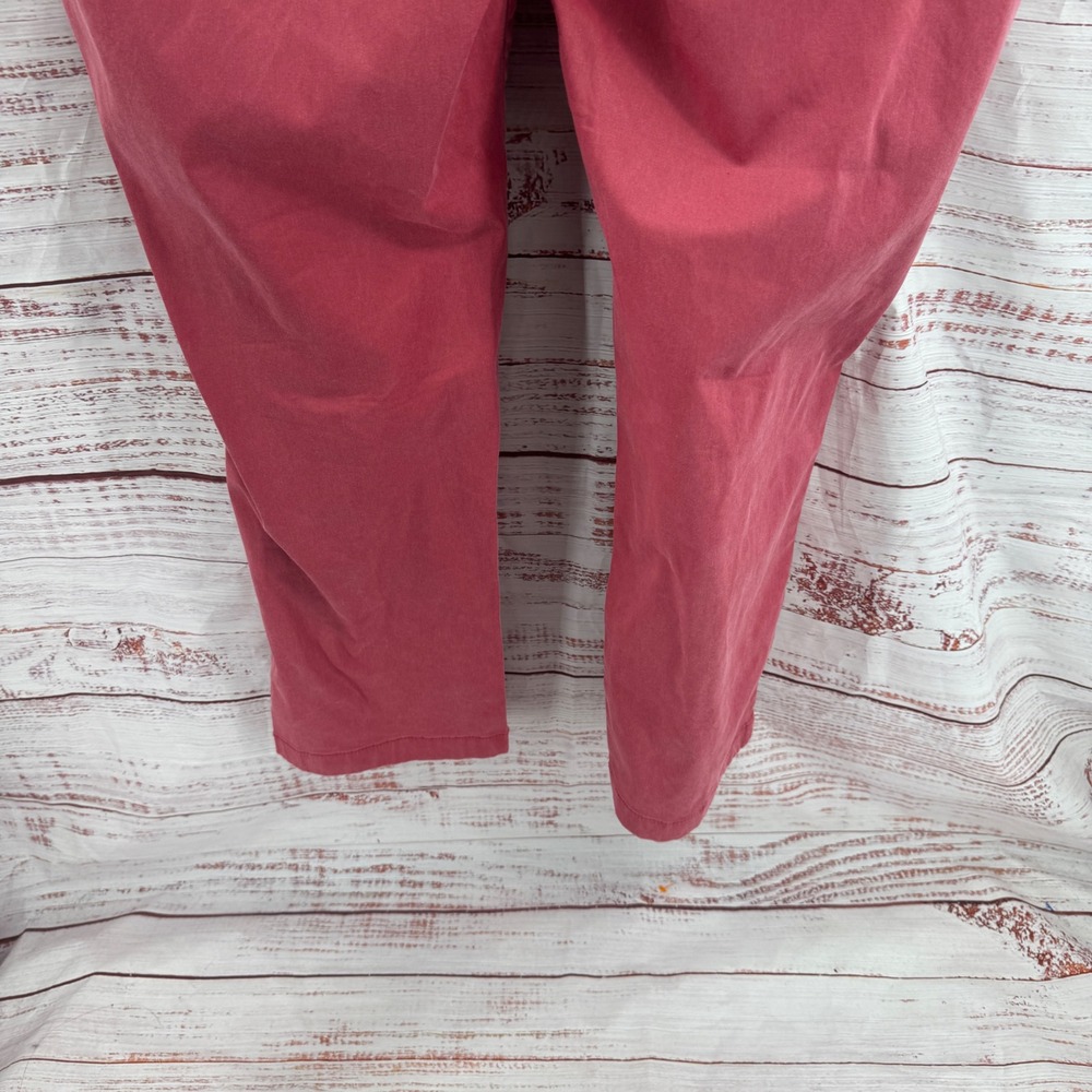Tommy Bahama Pants Mens Size 42x30 Flat Front Chino Faded Red Pink Straight Leg - Picture 7 of 12